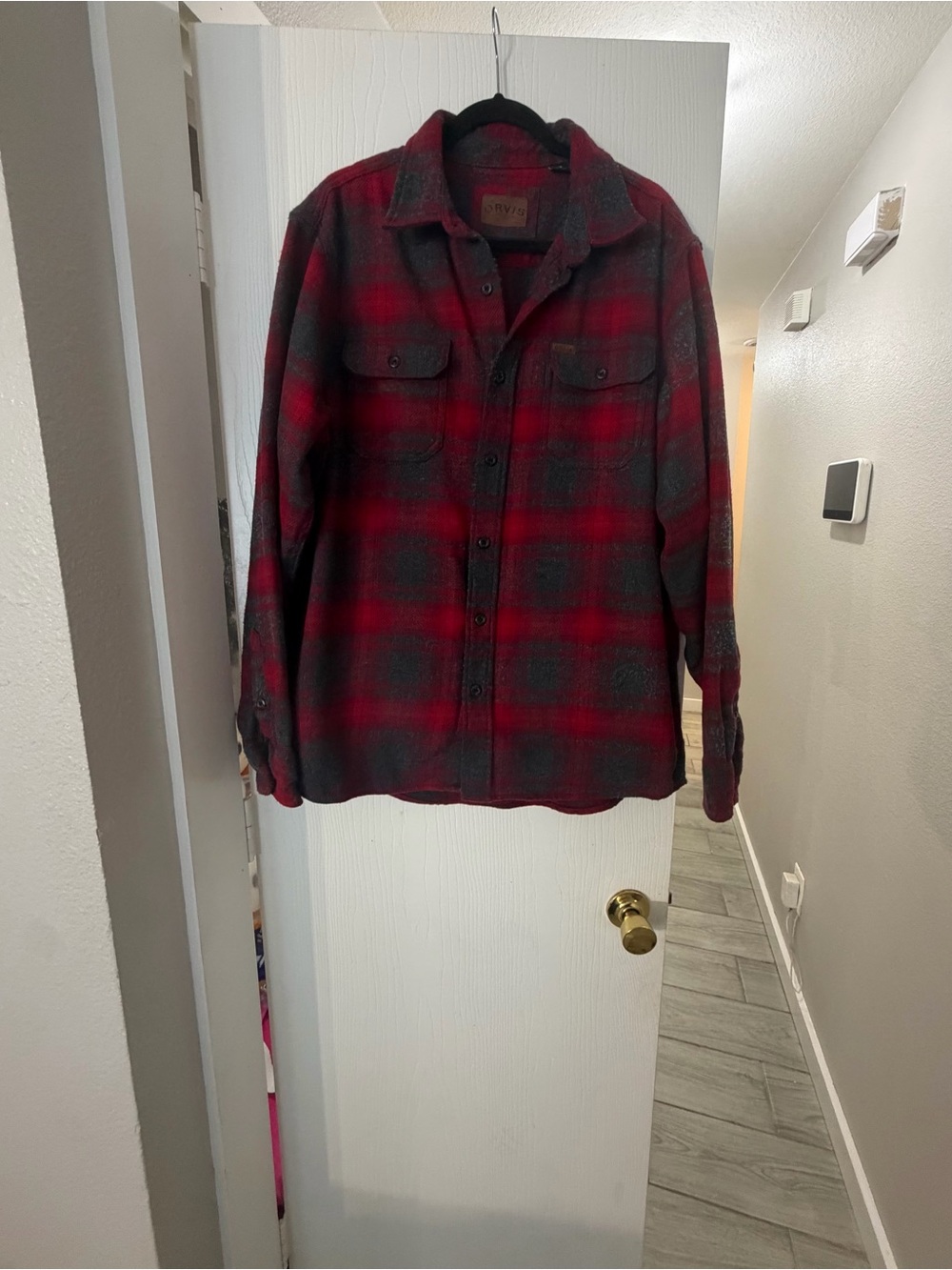 Orvis Red and Black Plaid Utility Shacket
